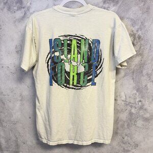 Vintage 90s Island Force Hawaii T Shirt Mens Large White 80s Surf Wear